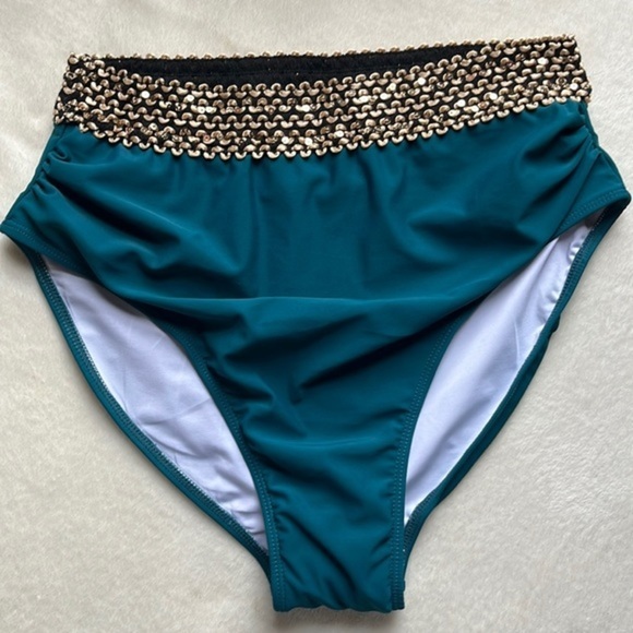 Galactic Goddess: The Ultimate High-Waisted Bathing Suit Bottom in Size Medium - Picture 1 of 3